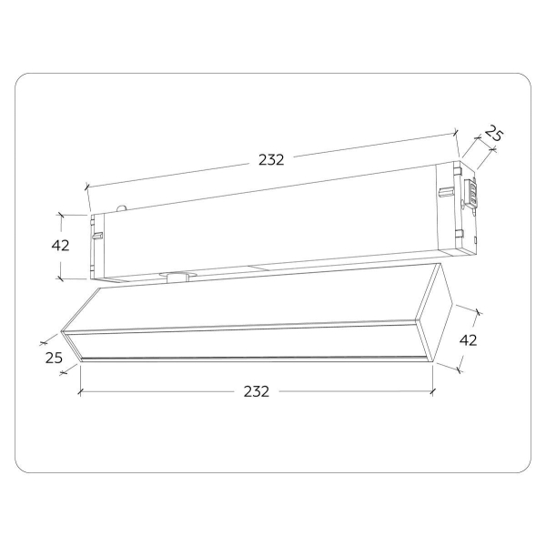 Трековый светодиодный светильник Ambrella Light Track System Magnetic 220V GL1322