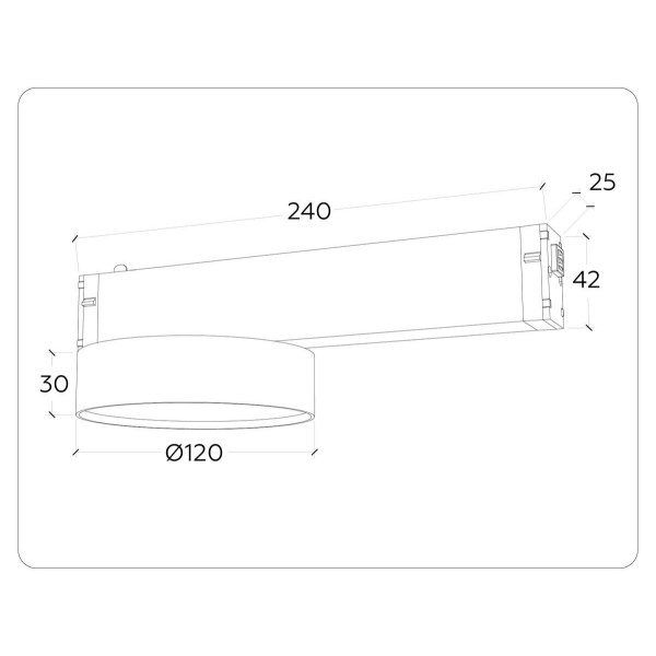 Трековый светодиодный светильник Ambrella Light Track System Magnetic 220V GL1381 Трековый светодиодный светильник Ambrella Light Track System Magnetic 220V GL1381