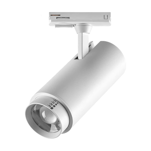 Светильник светодиодный трековый профессиональный с выбором мощности, цветовой температуры и угла освещения д/трековых систем BARRA Fuoco P+CCT Lights