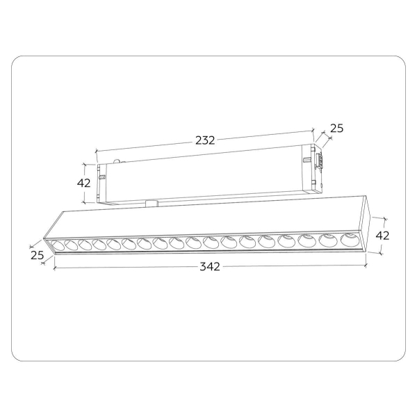Трековый светодиодный светильник Ambrella Light Track System Magnetic 220V GL1352