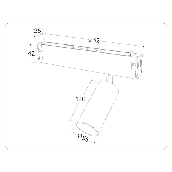 Трековый светодиодный светильник Ambrella Light Track System Magnetic 220V GL1223