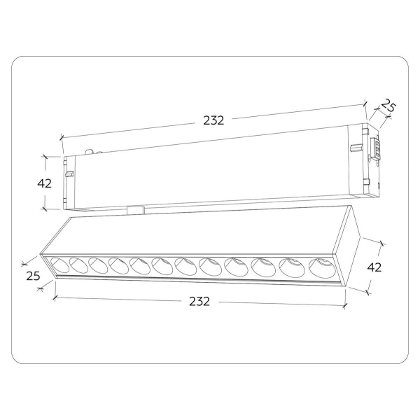 Трековый светодиодный светильник Ambrella Light Track System Magnetic 220V GL1341