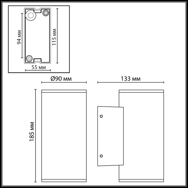 Уличный настенный светодиодный светильник Odeon Light Nature Long 7142/24WL