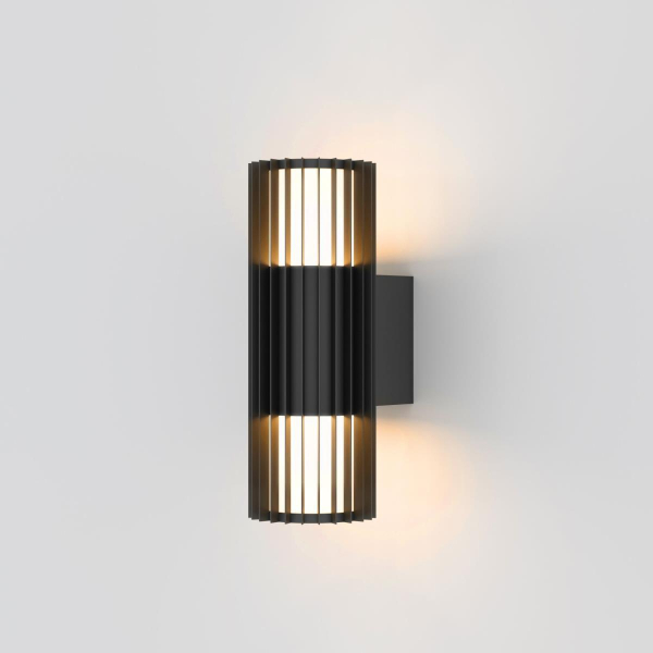 Уличный настенный светодиодный cветильник Elektrostandard Entero (35189/W) 3000K черный a072082