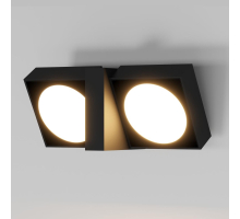 Уличный настенный светильник Elektrostandard Twin 3000K черный (35170/D) a072075