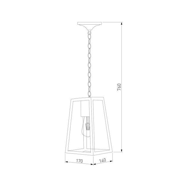 Уличный подвесной светильник Elektrostandard Germes 35152/H a058805