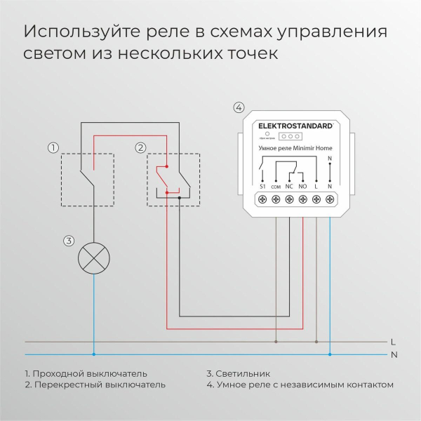 Реле Wi-Fi с независимым контактом Elektrostandard 76010/00 76010/00