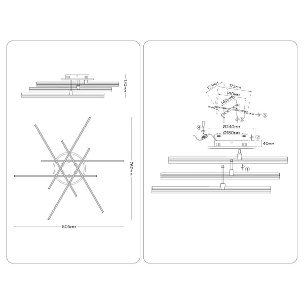 Люстра Ambrella Light COMFORT FL6252