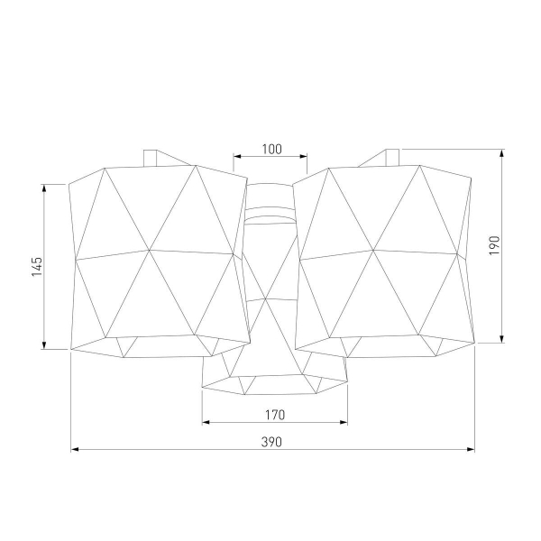 Потолочная люстра TK Lighting 1042 Siro Black Gold