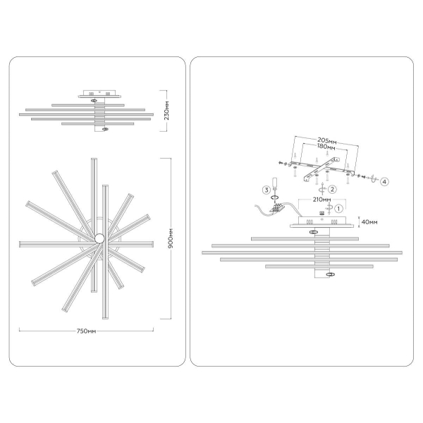 Люстра Ambrella Light COMFORT FL6244