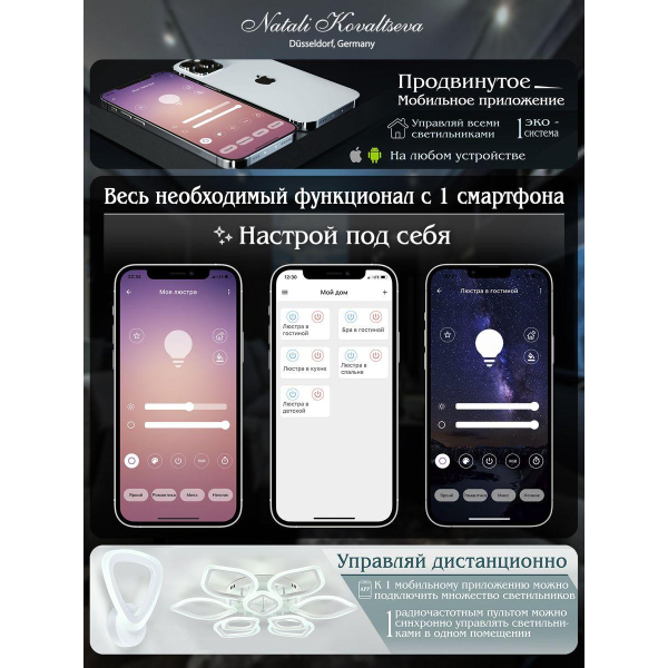 Потолочная светодиодная люстра Natali Kovaltseva Innovation Style 83009 Потолочная светодиодная люстра Natali Kovaltseva Innovation Style 83009