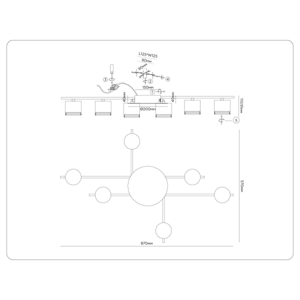 Люстра Ambrella Light COMFORT FL51755