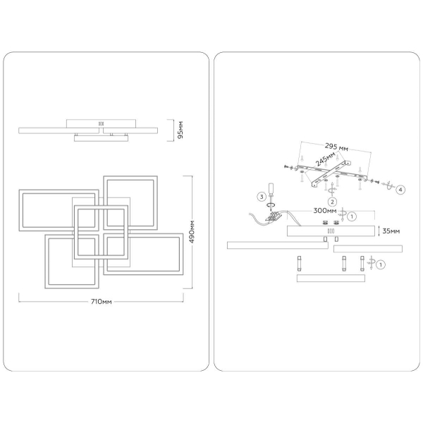 Люстра Ambrella Light ACRYLICA FA1012