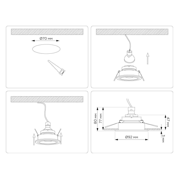 Светильник встраиваемый Ambrella Light TN102824 Светильник встраиваемый Ambrella Light TN102824