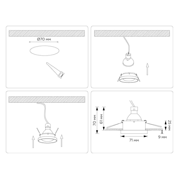 Светильник встраиваемый Ambrella Light TN102803 Светильник встраиваемый Ambrella Light TN102803