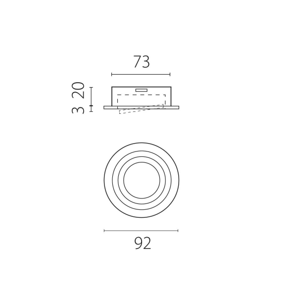 Светильник встраиваемый MR16/GU10 max 1x12Вт Singo Base Lightstar 011620