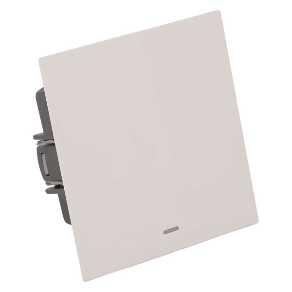 Выключатель 1-клавишный c индикатором (механизм), Stekker, 250В, 10А Мия, RSW10-3101-08, пудровый жемчуг 50475