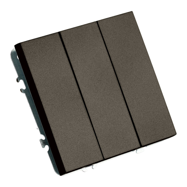 Выключатель 3-клавишный (механизм), Stekker, 250В, 10А Эмили, RSW10-5108-09, антрацит, soft touch 49922