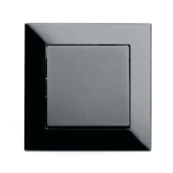 Переключатель 1-клавишный Stekker GLS10-7005-05, 250В, 10А Катрин, черный 39507