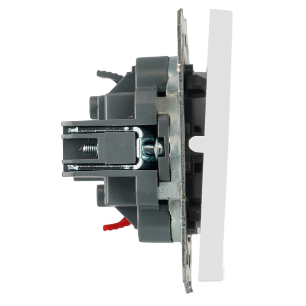 Переключатель 1-клавишный (механизм), СЗК, Stekker, 250В, 10A Эмили, RSW10-5105-01ZK, белый фарфор, soft touch 50232
