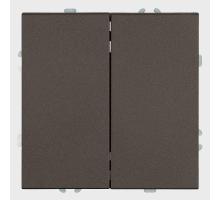 Выключатель 2-клавишный (механизм), Stekker, 250В, 10А Эмили, RSW10-5104-09, антрацит, soft touch 49918