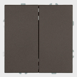 Выключатель 2-клавишный (механизм), Stekker, 250В, 10А Эмили, RSW10-5104-09, антрацит, soft touch 49918