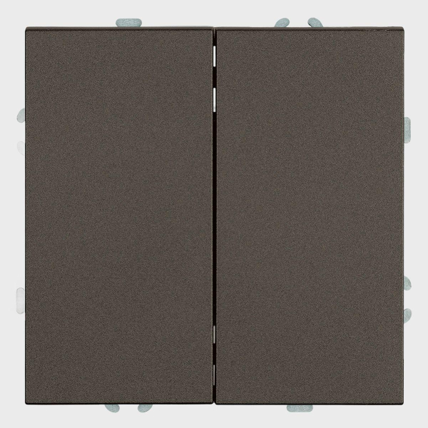 Выключатель 2-клавишный (механизм), Stekker, 250В, 10А Эмили, RSW10-5104-09, антрацит, soft touch 49918