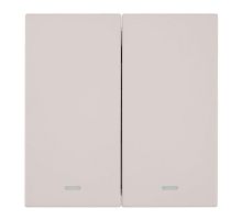 Выключатель 2-клавишный c индикатором (механизм), Stekker, 250В, 10А Мия, RSW10-3102-10, пудровый жемчуг 50476