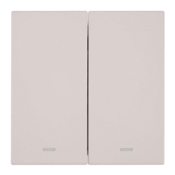 Выключатель 2-клавишный c индикатором (механизм), Stekker, 250В, 10А Мия, RSW10-3102-10, пудровый жемчуг 50476