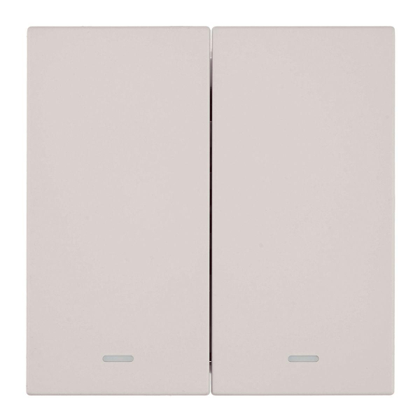 Выключатель 2-клавишный c индикатором (механизм), Stekker, 250В, 10А Мия, RSW10-3102-10, пудровый жемчуг 50476