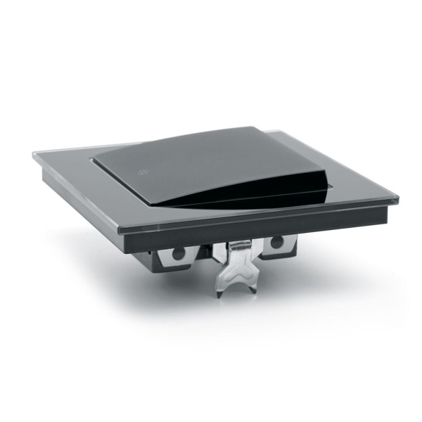 Переключатель 1-клавишный Stekker GLS10-7005-05, 250В, 10А Катрин, черный 39507