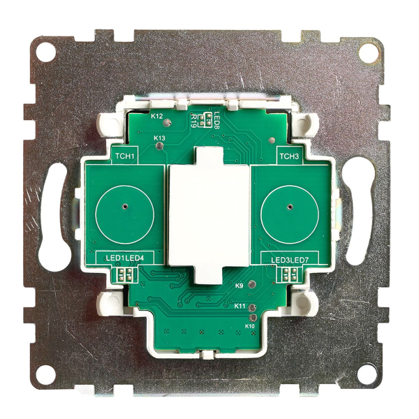 Выключатель 1-клавишный сенсорный (механизм) Stekker Катрин белый GLS2-7203-01 50274