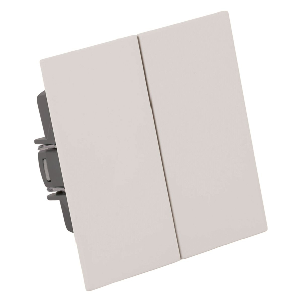 Переключатель 2-клавишный (механизм), Stekker, 250В, 10А Мия, RSW10-3107-08, пудровый жемчуг 50478