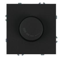 Выключатель диммирующий (механизм), Stekker, 250В, 500W Эмили, RSW10-5106-05, черный уголь, soft touch 49842