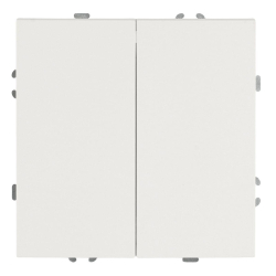 Переключатель 2-клавишный (механизм), СЗК, Stekker, 250В, 10А Эмили, RSW10-5107-01ZK, белый фарфор, soft touch 50233