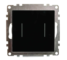 Выключатель 2-клавишный сенсорный (механизм) Stekker Катрин черный GLS2-7204-05 50273