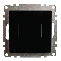 Выключатель 2-клавишный сенсорный (механизм) Stekker Катрин черный GLS2-7204-05 50273