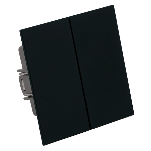 Выключатель 2-клавишный (механизм), Stekker, 250В, 10А Мия, RSW10-3104-05, черный бархат 50443