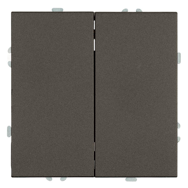 Переключатель 2-клавишный (механизм), Stekker, 250В, 10А Эмили, RSW10-5107-09, антрацит, soft touch 49921