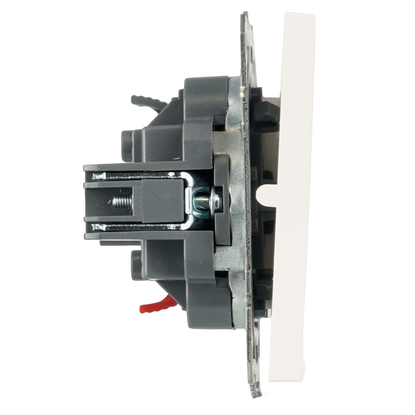 Выключатель 1-клавишный (механизм), СЗК, Stekker, 250В, 10А Эмили, RSW10-5103-01ZK, белый фарфор, soft touch 50230