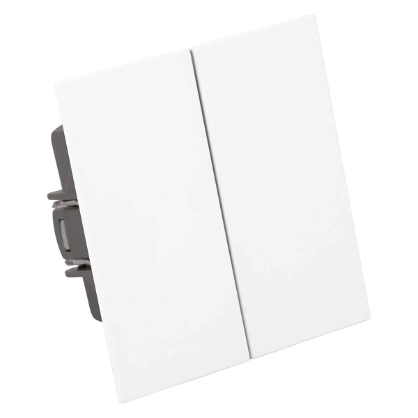 Переключатель 2-клавишный (механизм), Stekker, 250В, 10А Мия, RSW10-3107-01, белая магнолия 50434