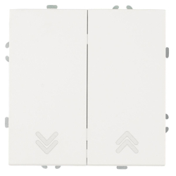 Выключатель 2-клавишный самовозвратный (механизм), Stekker. 250В, 10А Эмили, RSW10-5113-01, белый фарфор, soft touch 50325