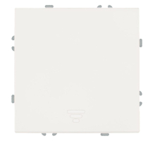 Выключатель 1-клавишный самовозвратный (механизм), Stekker, 250В, 10А Эмили, RSW10-5112-01, белый фарфор, soft touch 50324