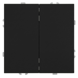 Выключатель 2-клавишный (механизм), СЗК, Stekker, 250В, 10А Эмили, RSW10-5104-05ZK, черный уголь, soft touch 50247