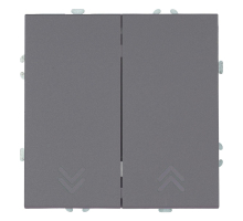 Выключатель 2-клавишный самовозвратный (механизм), Stekker, 250В, 10А Эмили, RSW10-5113-10, платиново-серый, soft touch 50329