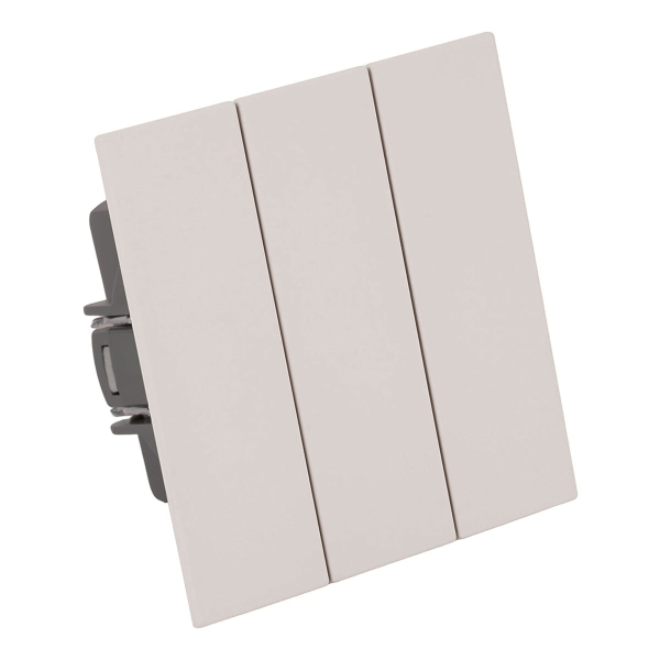 Выключатель 3-клавишный (механизм), Stekker, 250В, 10А Мия, RSW10-3108-08, пудровый жемчуг 50474