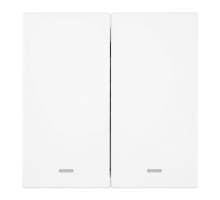 Выключатель 2-клавишный c индикатором (механизм), Stekker, 250В, 10А Мия, RSW10-3102-01, белая магнолия 50432