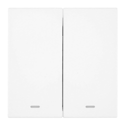 Выключатель 2-клавишный c индикатором (механизм), Stekker, 250В, 10А Мия, RSW10-3102-01, белая магнолия 50432