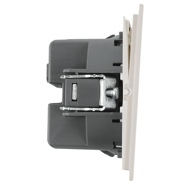 Выключатель 1-клавишный самовозвратный (механизм), Stekker, 250В, 10А Мия, RSW10-3112-08, пудровый жемчуг 50573