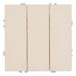 Выключатель 3-клавишный (механизм), Stekker, 250В, 10А Эмили, RSW10-5108-08, кашемир, soft touch 49896